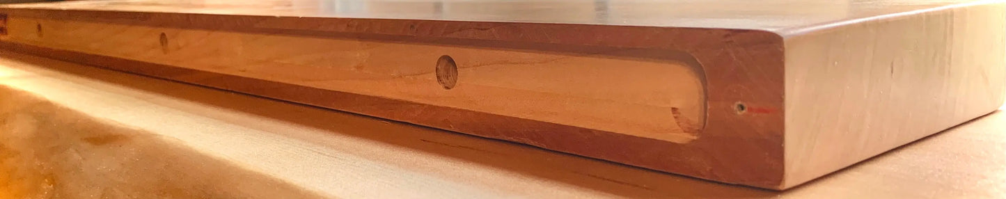 natural cherry floating shelves