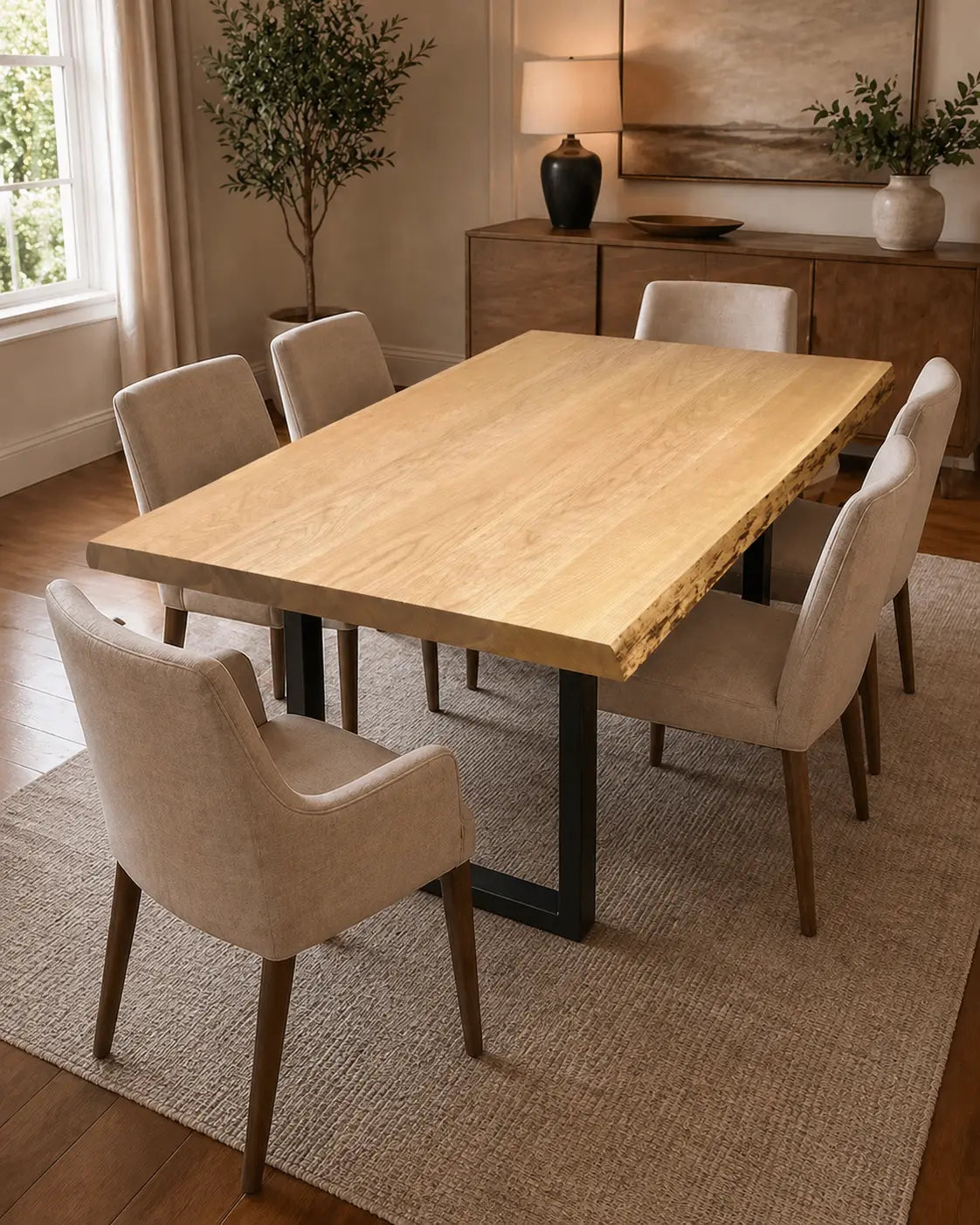 Inspirtech No. 07 Live Edge Cherry Dining Table InspirTech Designs