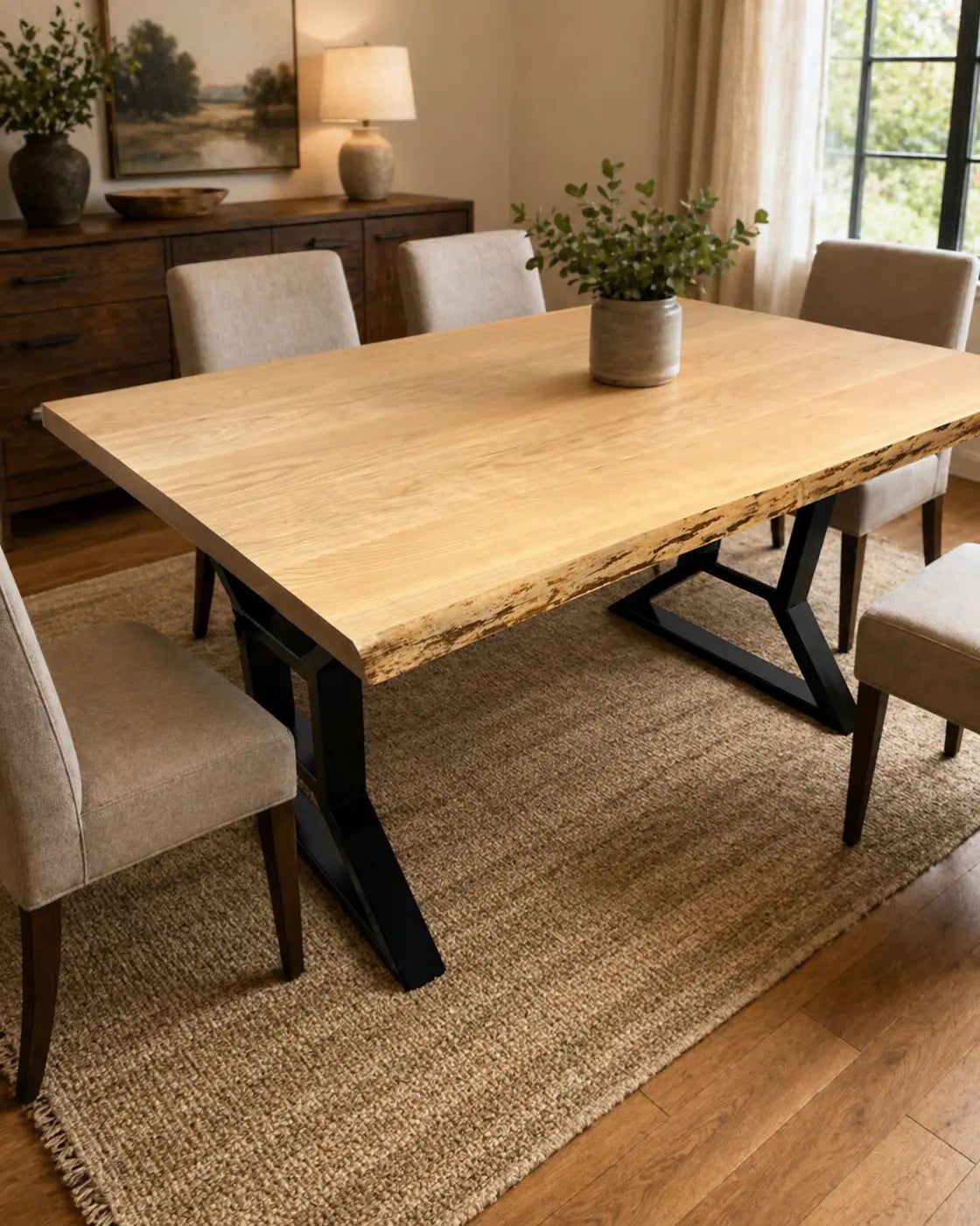 Inspirtech No. 08 Live Edge Cherry Dining Table InspirTech Designs