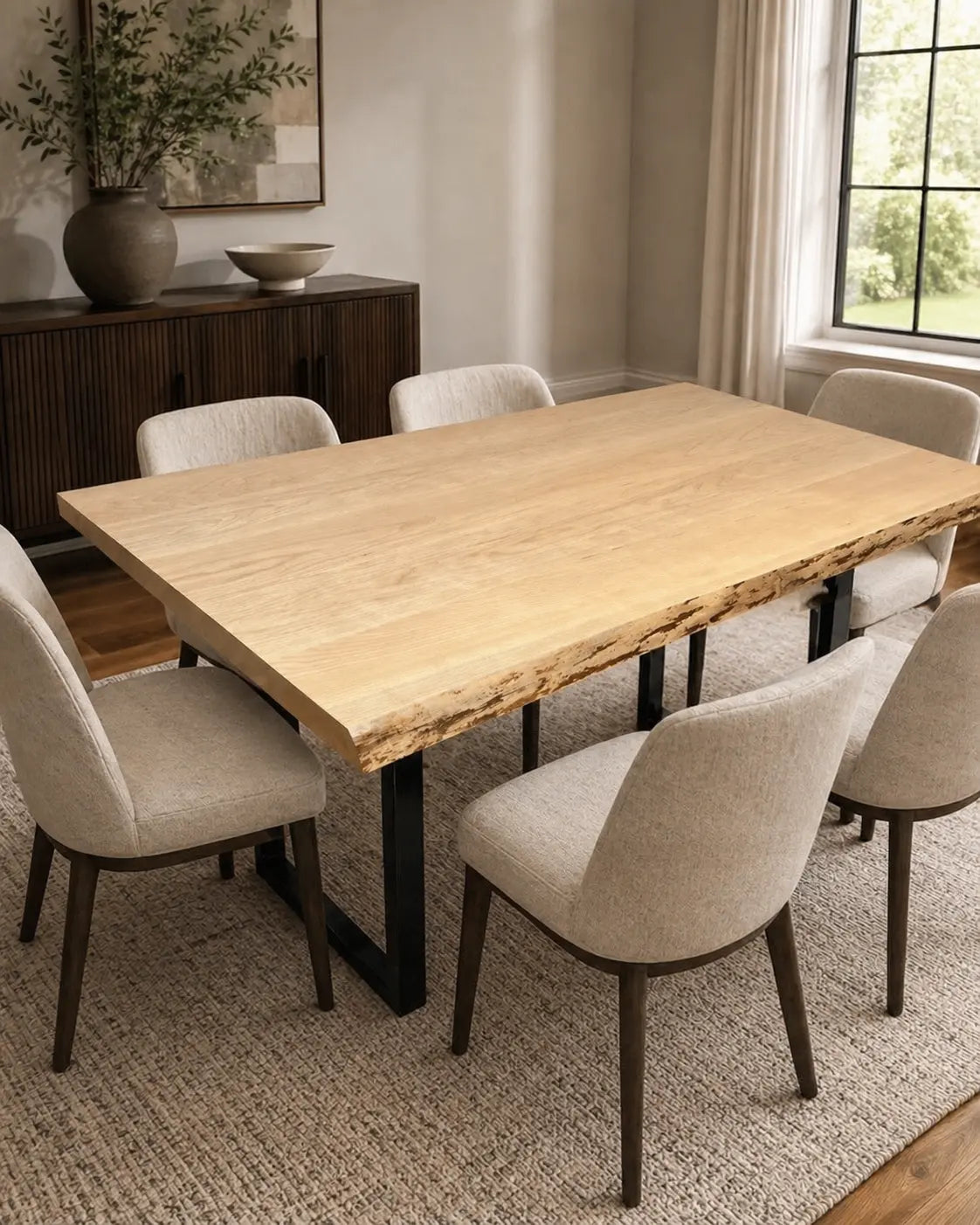 Inspirtech No. 07 Live Edge Cherry Dining Table InspirTech Designs