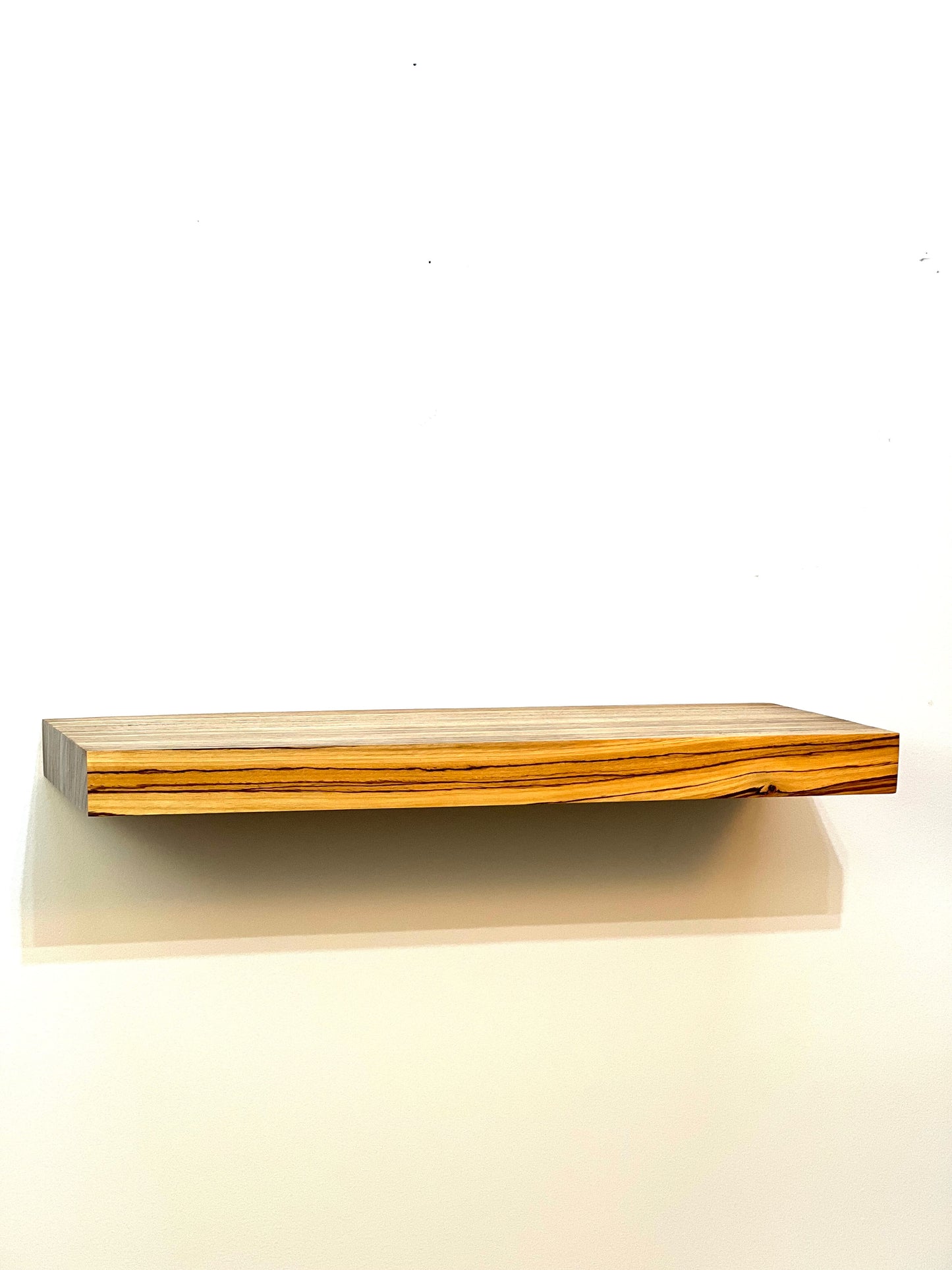 Zebrawood Floating Shelf