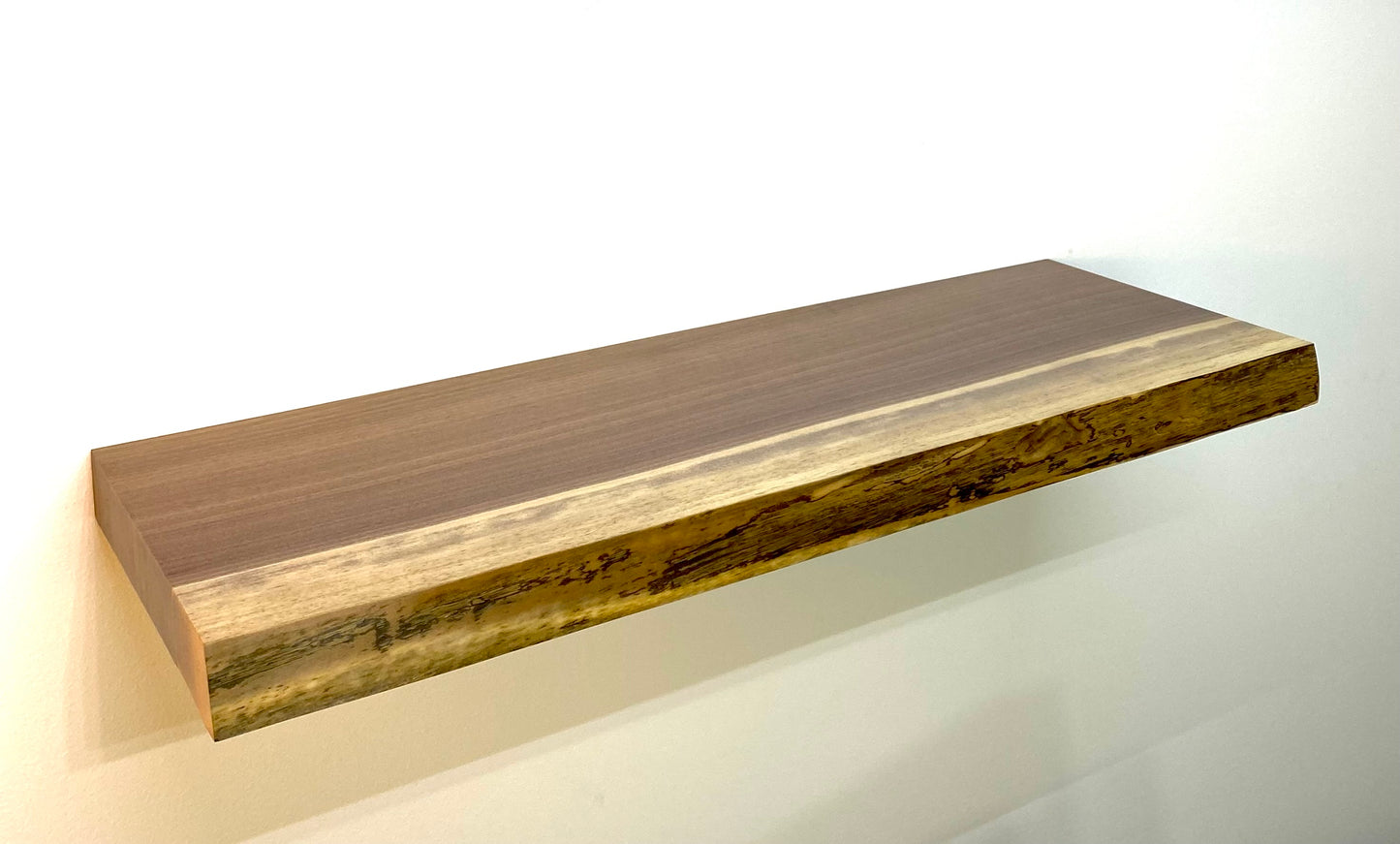 Walnut Live Edge Floating Shelf