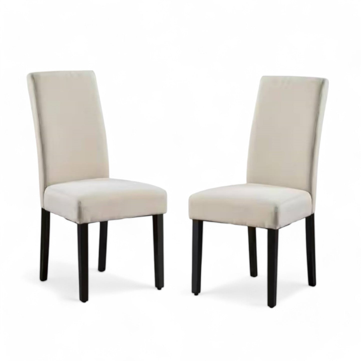 Modern Beige Cream Upholstered Dining Chair