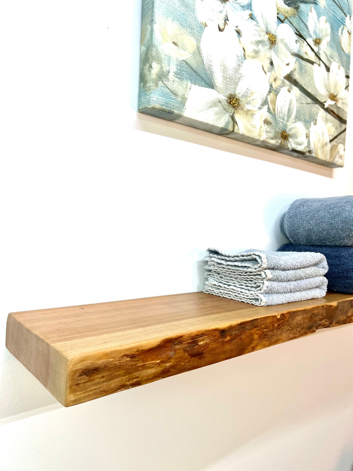 Cherry Live Edge Floating Shelf