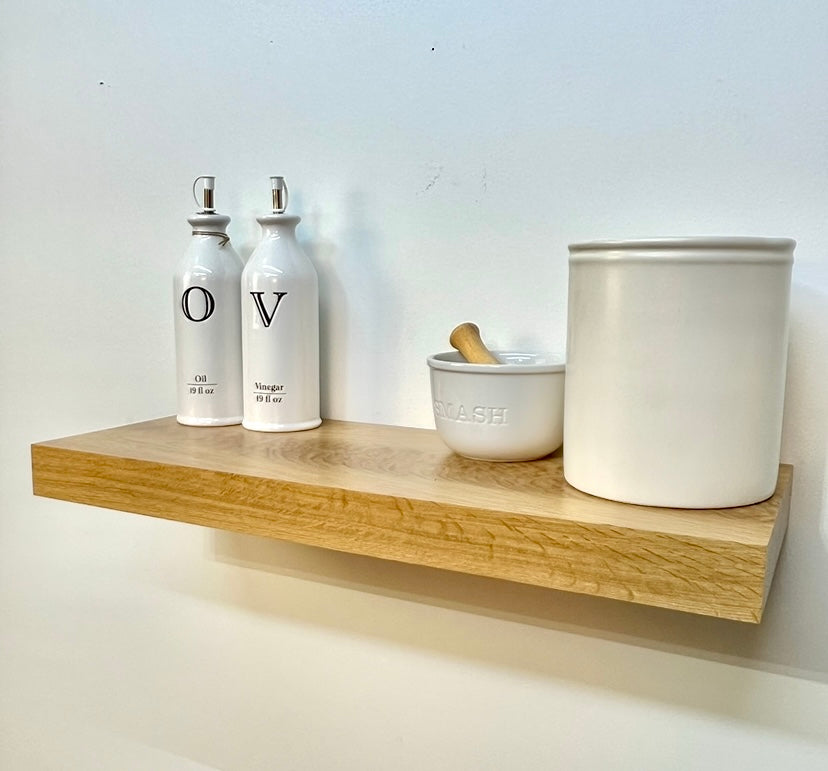 White Oak Floating Shelf