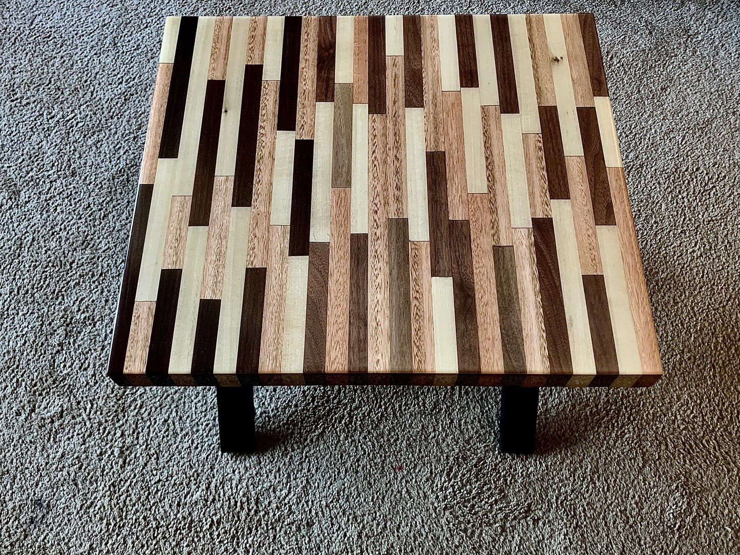 Butcher Block End Table