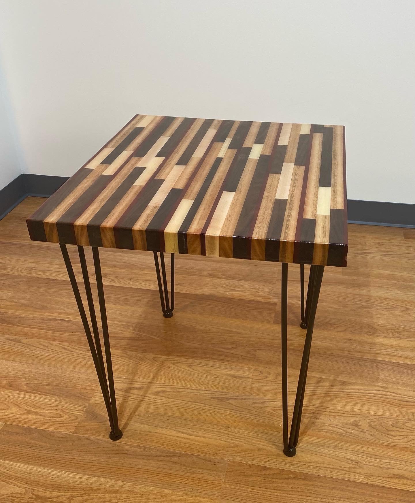 Butcher Block End Table with Padauk